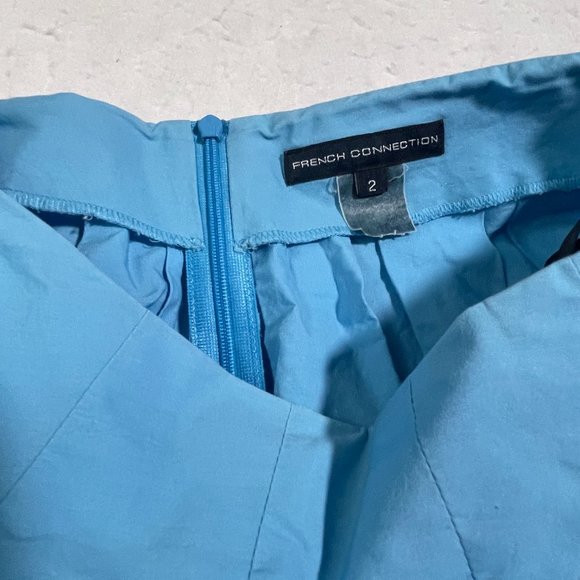 French Connection pleated blue mini skirt - Picture 2 of 5